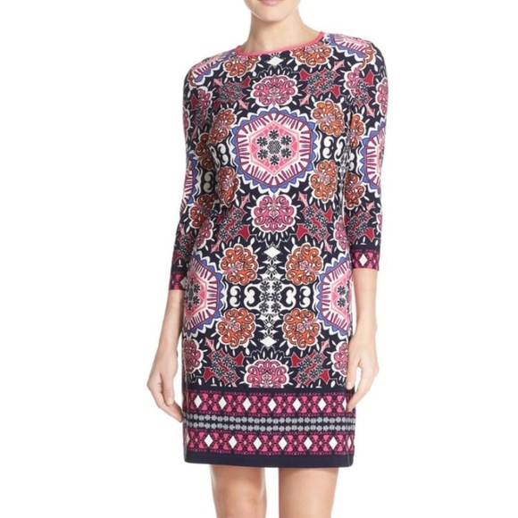 Eliza J Print Jersey Shift Dress - Picture 1 of 2